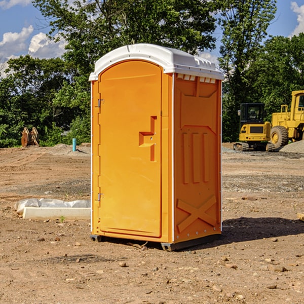 how often are the porta potties cleaned and serviced during a rental period in Chippewa County